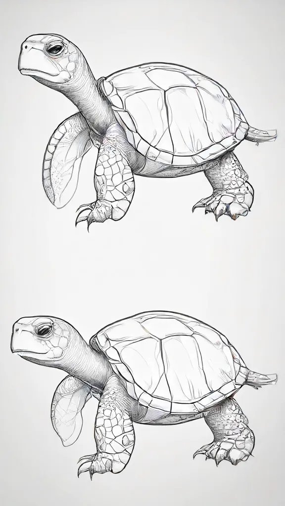 Cartoon Turtle Drawing Art Sketch Image