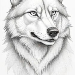 Cartoon Wolf Drawing Art Sketch Image