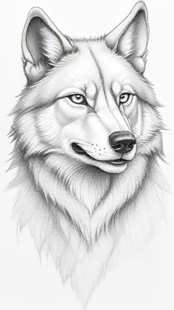 Cartoon Wolf Drawing Art Sketch Image