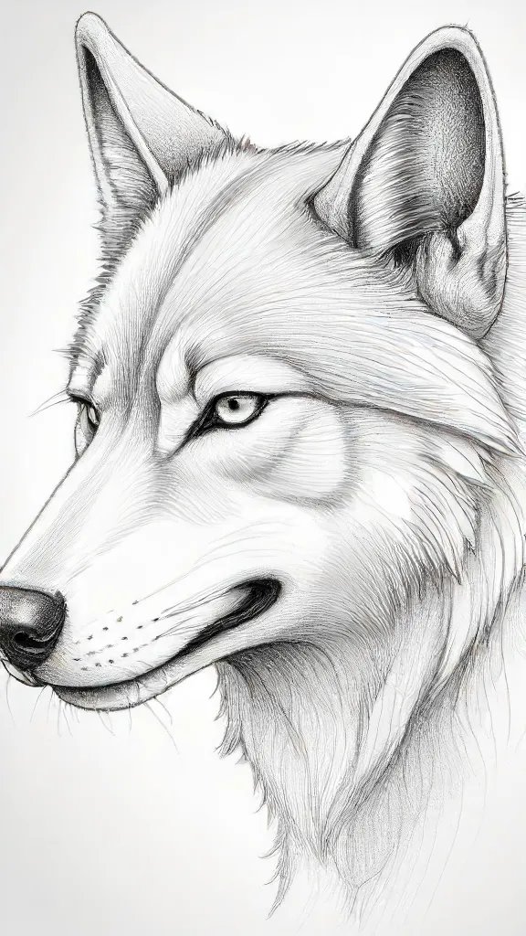 Cartoon Wolf Drawing Sketch Image
