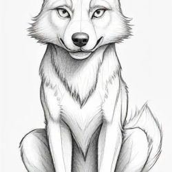 Cartoon Wolf Drawing Sketch Photo