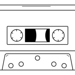 Cassette Tape Drawing Art