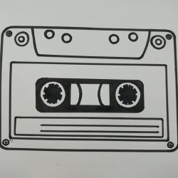 Cassette Tape Drawing Modern Sketch