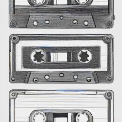 Cassette Tape Drawing Sketch Photo