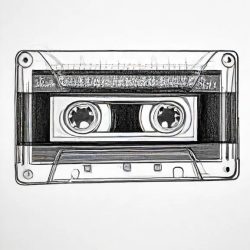 Cassette Tape Drawing Sketch Picture