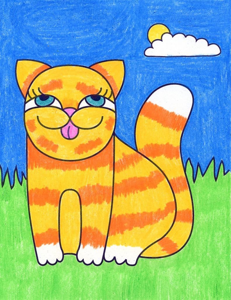 Cat Cartoon Drawing Image