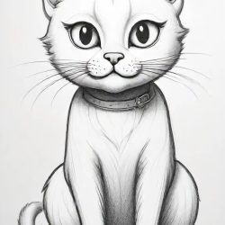 Cat Cartoon Drawing Sketch Photo