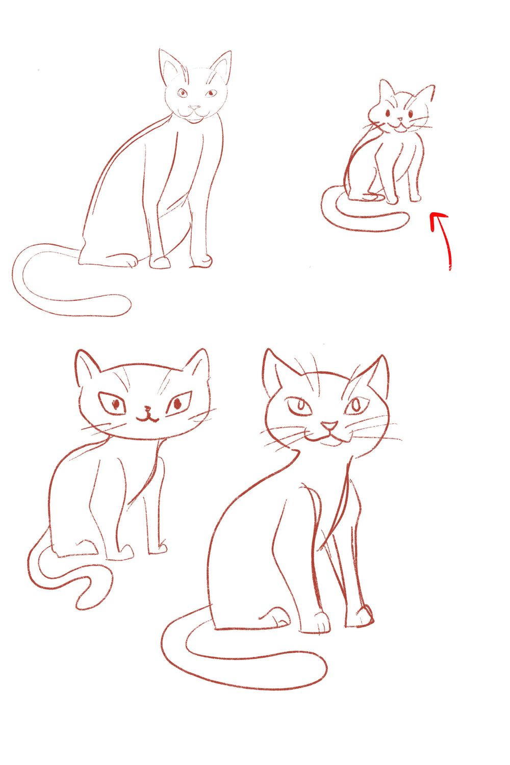 Cat Drawing Unique Art