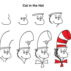 Cat In The Hat Drawing Artistic Sketching