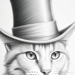 Cat In The Hat Drawing Sketch Photo