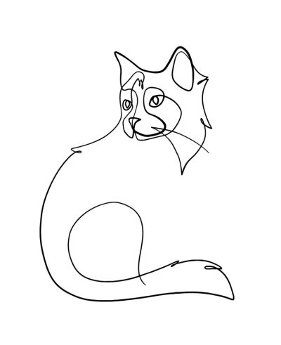 Cat Line, Purrfect Path, Feline Connection, Whisker Way, Meow Route Drawing