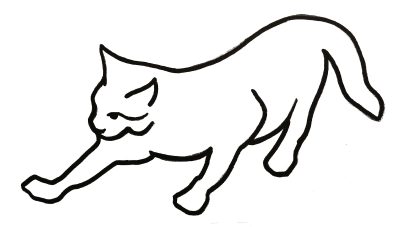 Cat Line, Feline Connection, Purring Route, Meow Journey, Whisker Path Drawing