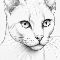 Cat Outline Drawing Easy Sketch