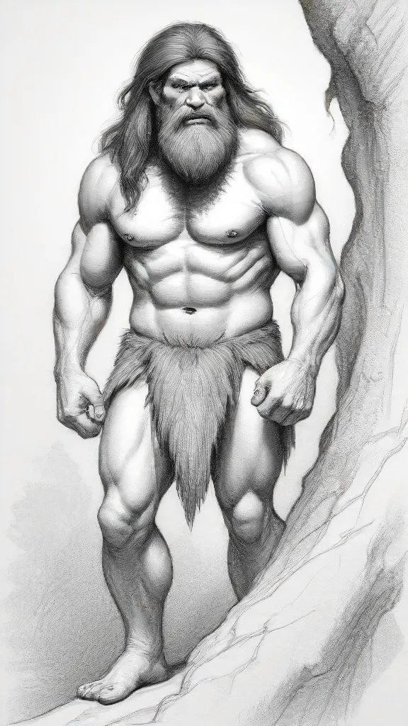 Caveman Drawing Art Sketch Image