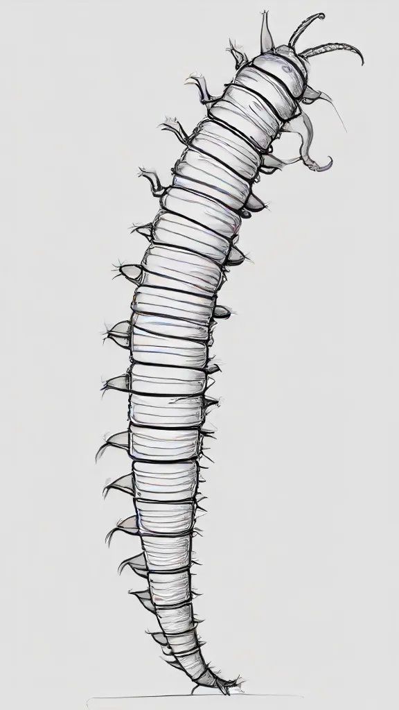 Centipede Drawing Easy Sketch