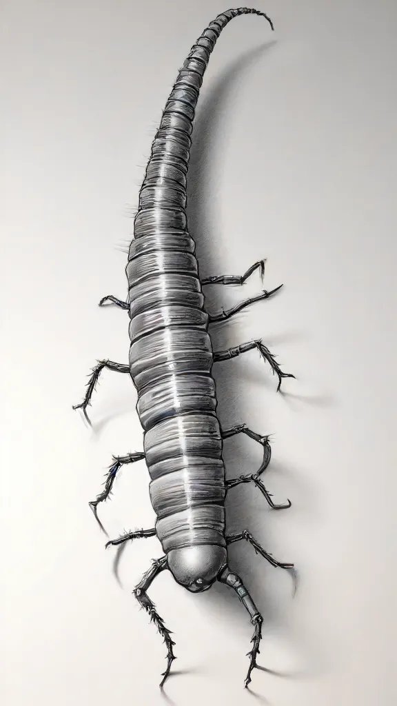 Centipede Drawing Sketch Image