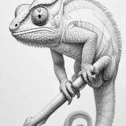 Chameleon Drawing Sketch Picture