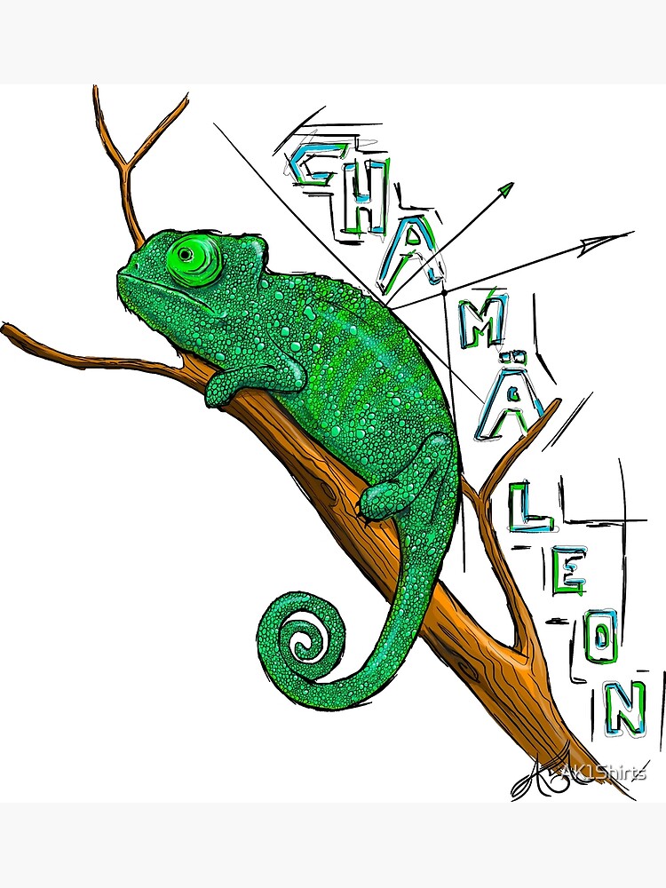 Chameleon Drawing Sketch