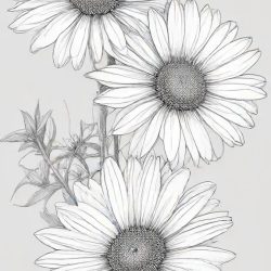 Chamomile Drawing Art Sketch Image