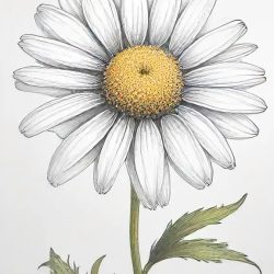 Chamomile Drawing Sketch Image