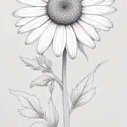 Chamomile Drawing Sketch Picture