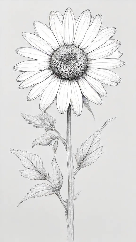 Chamomile Drawing Sketch Picture