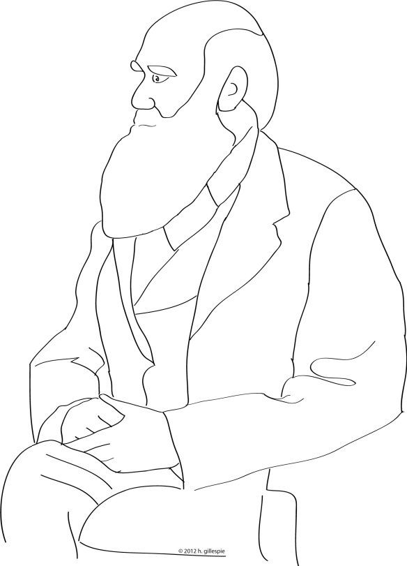Charles Darwin Drawing Hand drawn Sketch