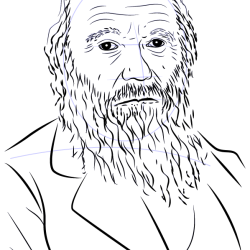 Charles Darwin Drawing Modern Sketch