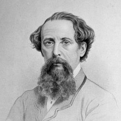 Charles Dickens Drawing Intricate Artwork