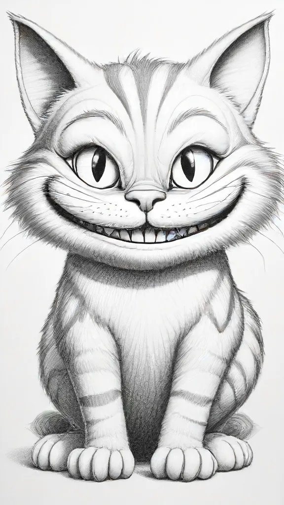 Cheshire Cat Drawing Sketch Image