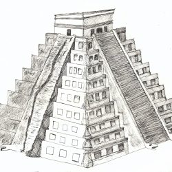 Chichen Itza Drawing Art