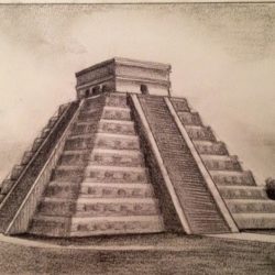 Chichen Itza Drawing Fine Art