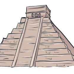 Chichen Itza Drawing Hand drawn Sketch