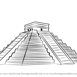 Chichen Itza Drawing Intricate Artwork