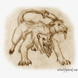 Chimeras Drawing Detailed Sketch