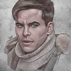 Chris Pine Drawing Beautiful Artwork