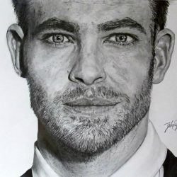 Chris Pine Drawing Creative Style