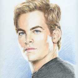 Chris Pine Drawing Fine Art