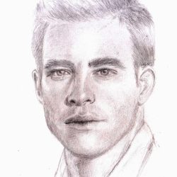 Chris Pine Drawing Hand drawn Sketch