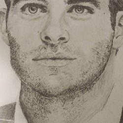 Chris Pine Drawing Image