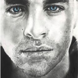 Chris Pine Drawing Modern Sketch