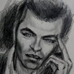 Chris Pine Drawing Photo