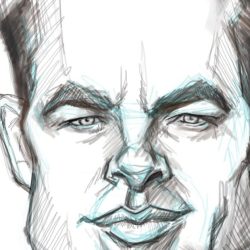 Chris Pine Drawing Stunning Sketch