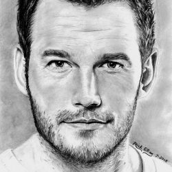 Chris Pratt Drawing Amazing Sketch