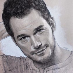 Chris Pratt Drawing Unique Art