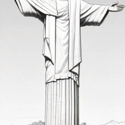 Christ The Redeemer Drawing Easy Sketch