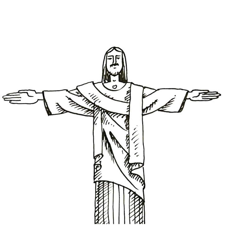 Christ The Redeemer Drawing Fine Art