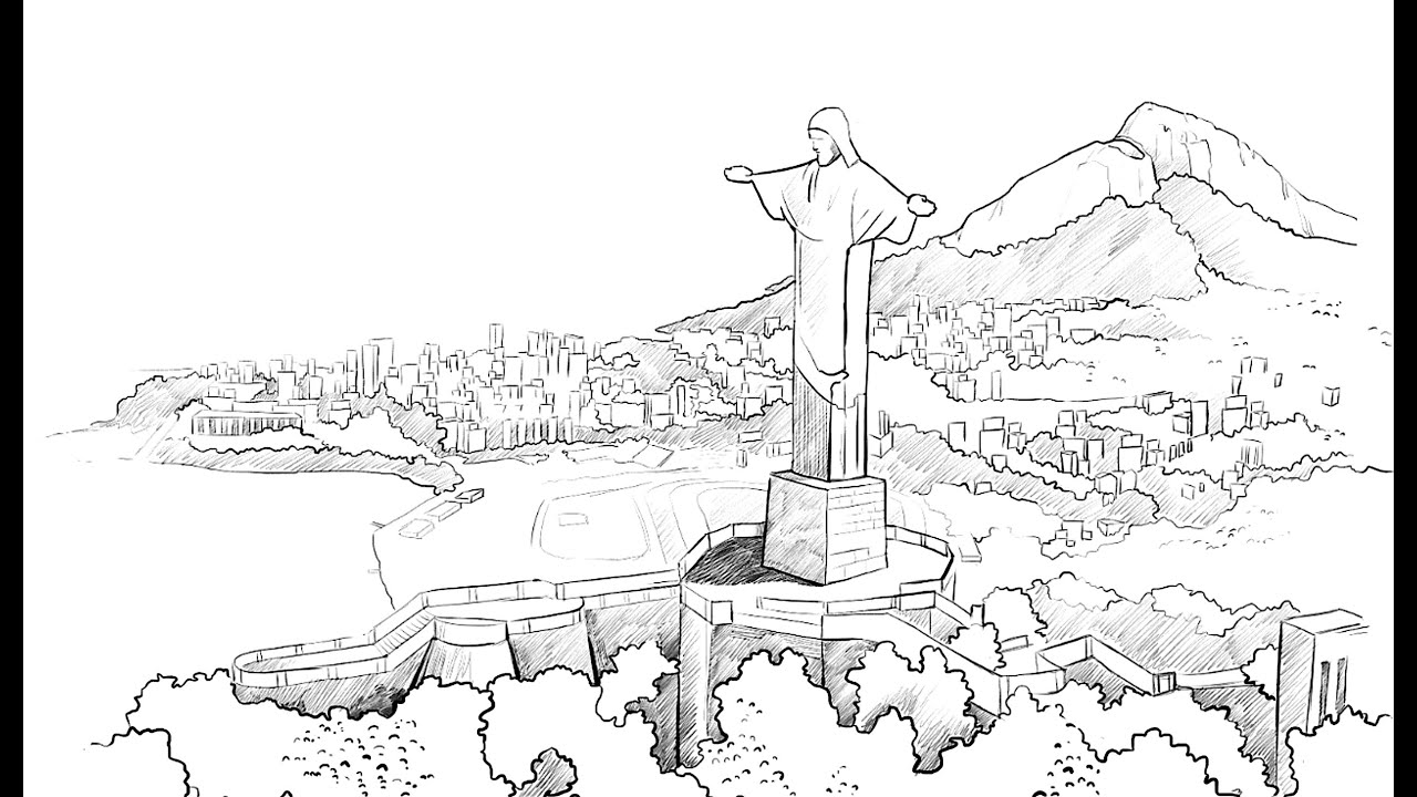 Christ The Redeemer Drawing Hand drawn Sketch