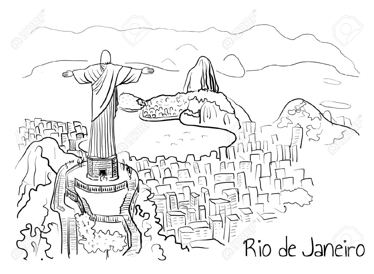 Christ The Redeemer Drawing Hand drawn