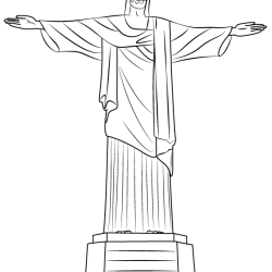 Christ The Redeemer Drawing Intricate Artwork